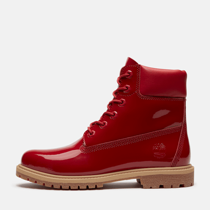 Timberland Patent Leather Premium 6-Inch Waterproof Boot Red Patent Leather Women'S