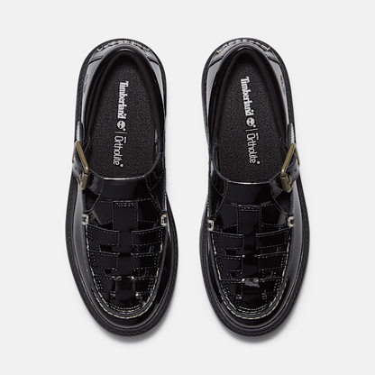 Timberland Patent Leather Stone Street Platform Buckle Shoe Black Patent Leather Women'S