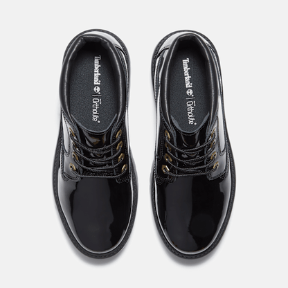 Timberland Patent Leather Stone Street Platform Chukka Black Patent Leather Women'S
