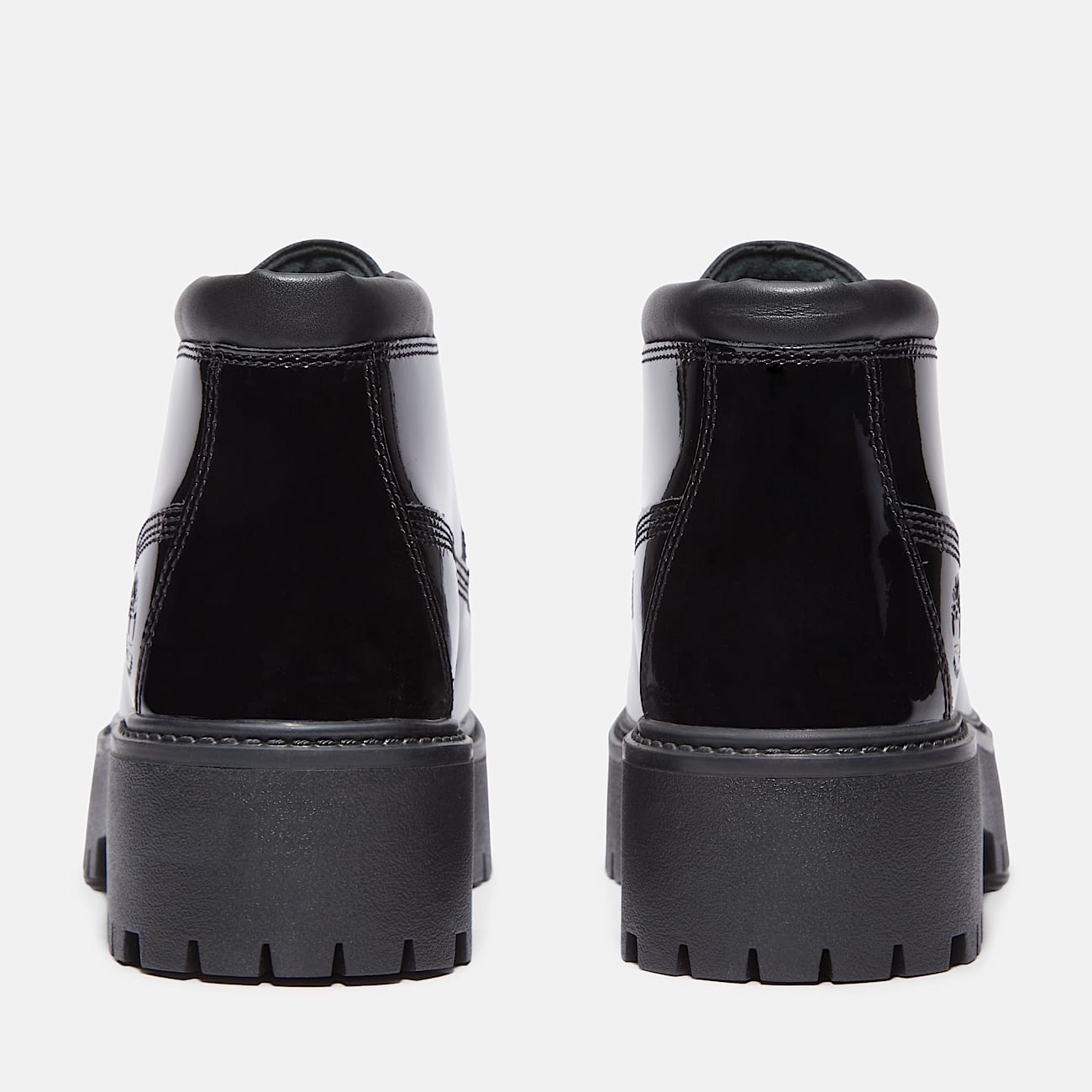 Timberland Women'S Patent Leather Stone Street Platform Chukka Black Patent Leather