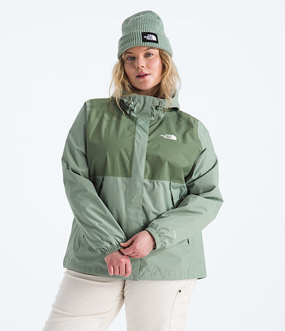 The North Face Women Plus Antora Jacket Slate Moss/Bark Mist TNF Black