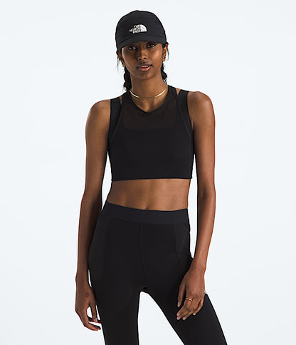 The North Face Women Refina Double-Layer Bra Smokey Brown TNF Black Sulphur Spring Green