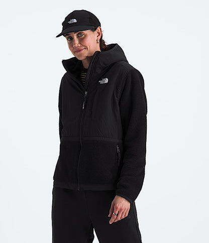 The North Face Women Retro Denali Hoodie White Dune/TNF Black Tawny Quartz/TNF Black