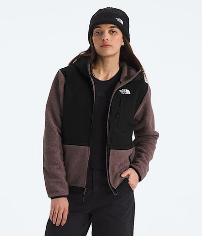 The North Face Women Retro Denali Hoodie White Dune/TNF Black Tawny Quartz/TNF Black