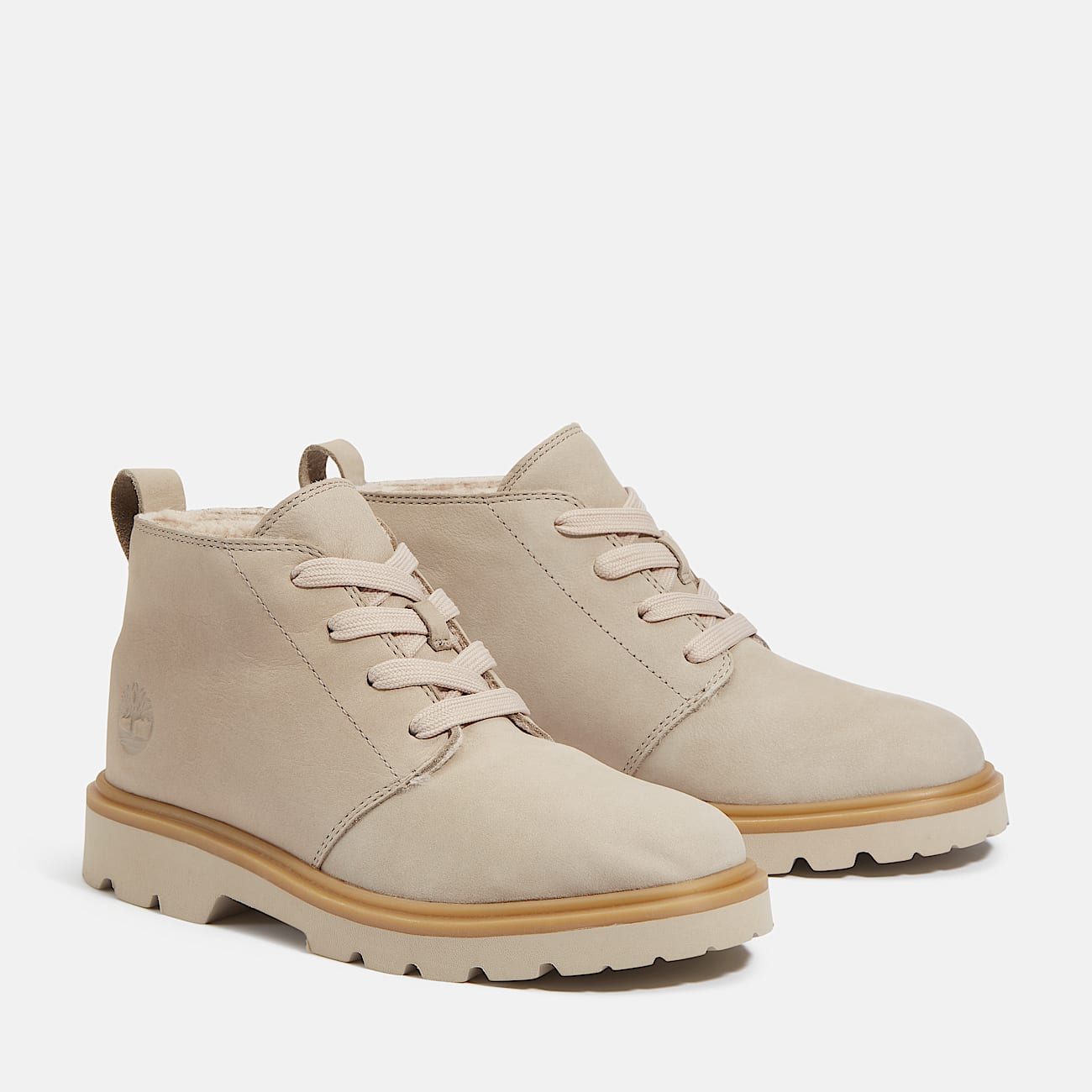 Timberland Women'S Rowan Way Warm-Lined Chukka Boot Light Taupe Nubuck