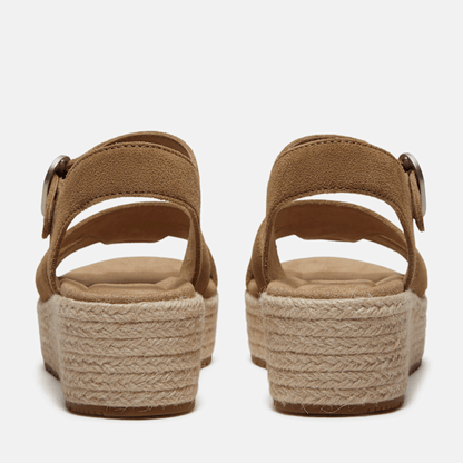 Timberland Santorini Sun Backstrap Sandal Beige Suede Women'S