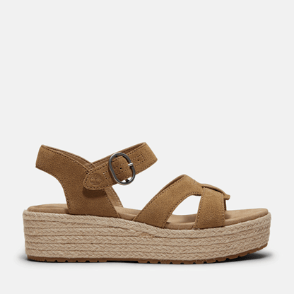 Timberland Santorini Sun Backstrap Sandal Beige Suede Women'S