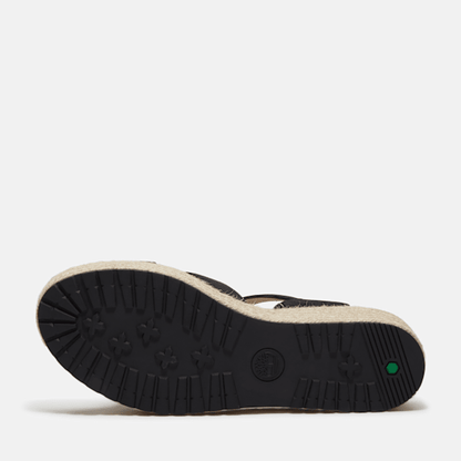 Timberland Santorini Sun Backstrap Sandal Black Full-Grain Women'S