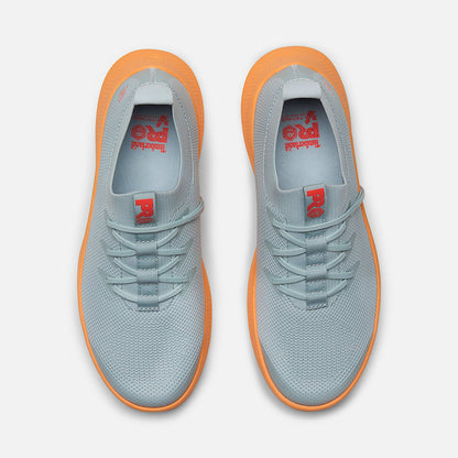 Timberland Women'S Solace Slip-On Work Sneaker Grey/Orange Knit