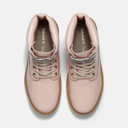 Timberland Stone Street 6-Inch Waterproof Platform Boot Light Pink Patent Leather Women'S