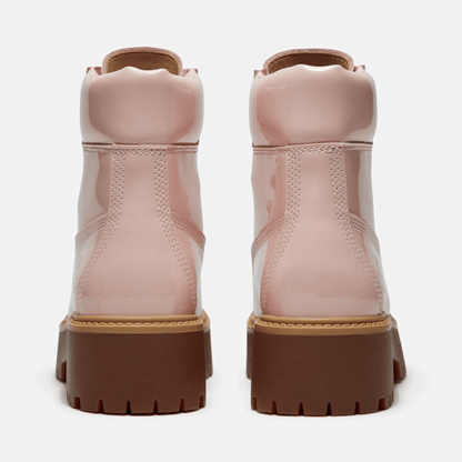 Timberland Stone Street 6-Inch Waterproof Platform Boot Light Pink Patent Leather Women'S