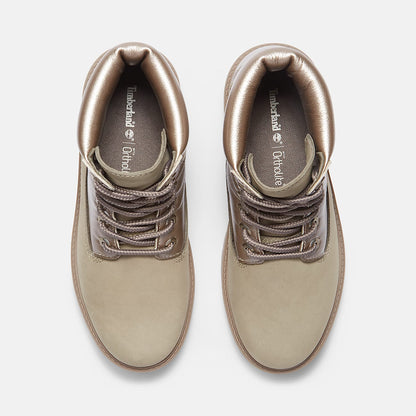 Timberland Women'S Stone Street 6-Inch Waterproof Platform Boot Grey Nubuck/Metallic Chrome