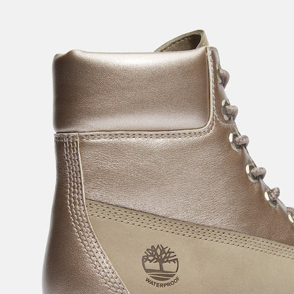 Timberland Women'S Stone Street 6-Inch Waterproof Platform Boot Grey Nubuck/Metallic Chrome