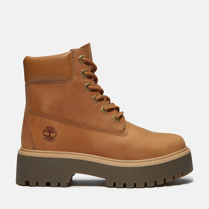 Timberland Women'S Stone Street 6-Inch Waterproof Platform Boot Wheat Full-Grain