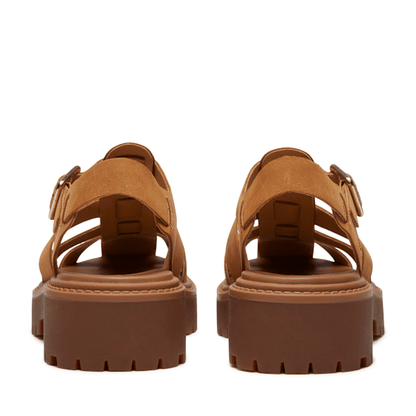 Timberland Stone Street Fisherman Platform Sandal Wheat Nubuck Women'S