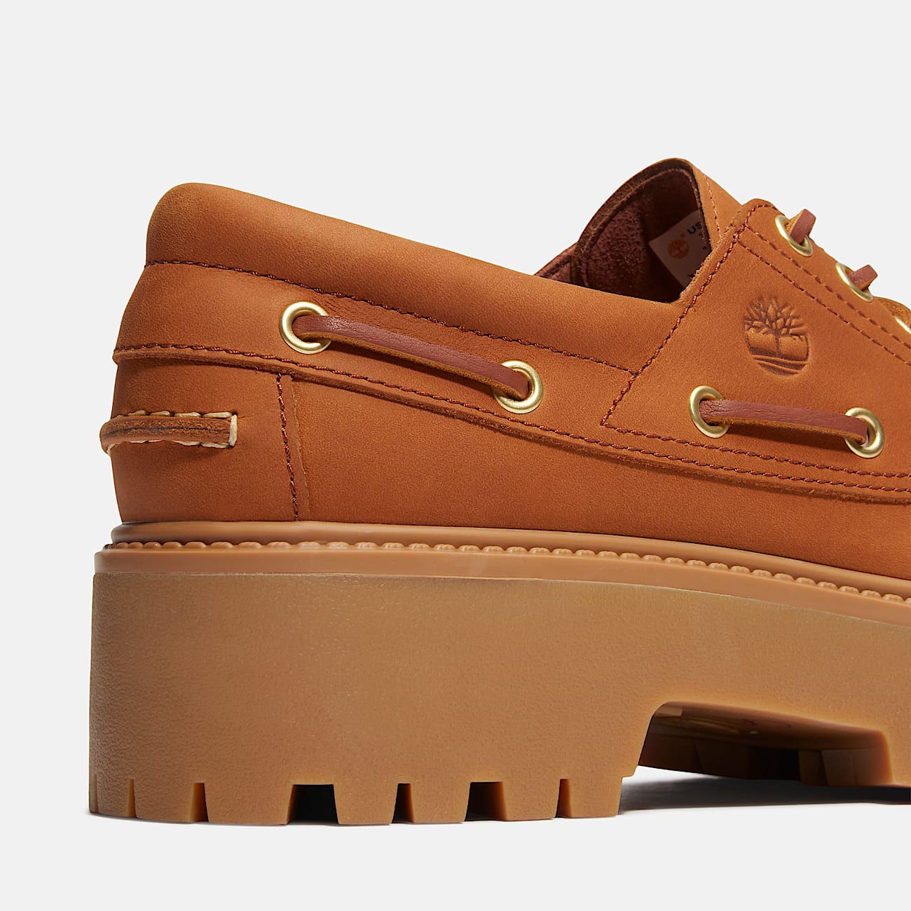 Timberland Women'S Stone Street Platform Boat Shoe Rust Nubuck