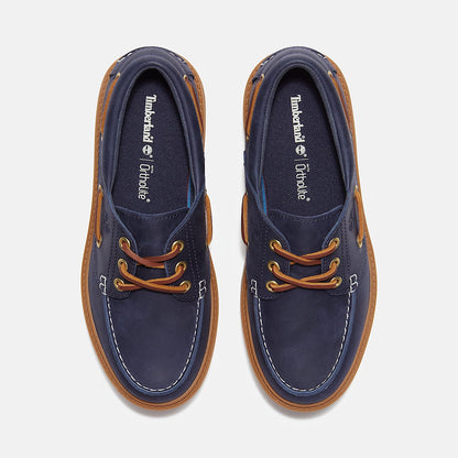 Timberland Women'S Stone Street Platform Boat Shoe Dark Blue Full-Grain