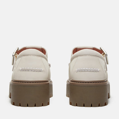 Timberland Women'S Stone Street Platform Buckle Shoe Natural Nubuck