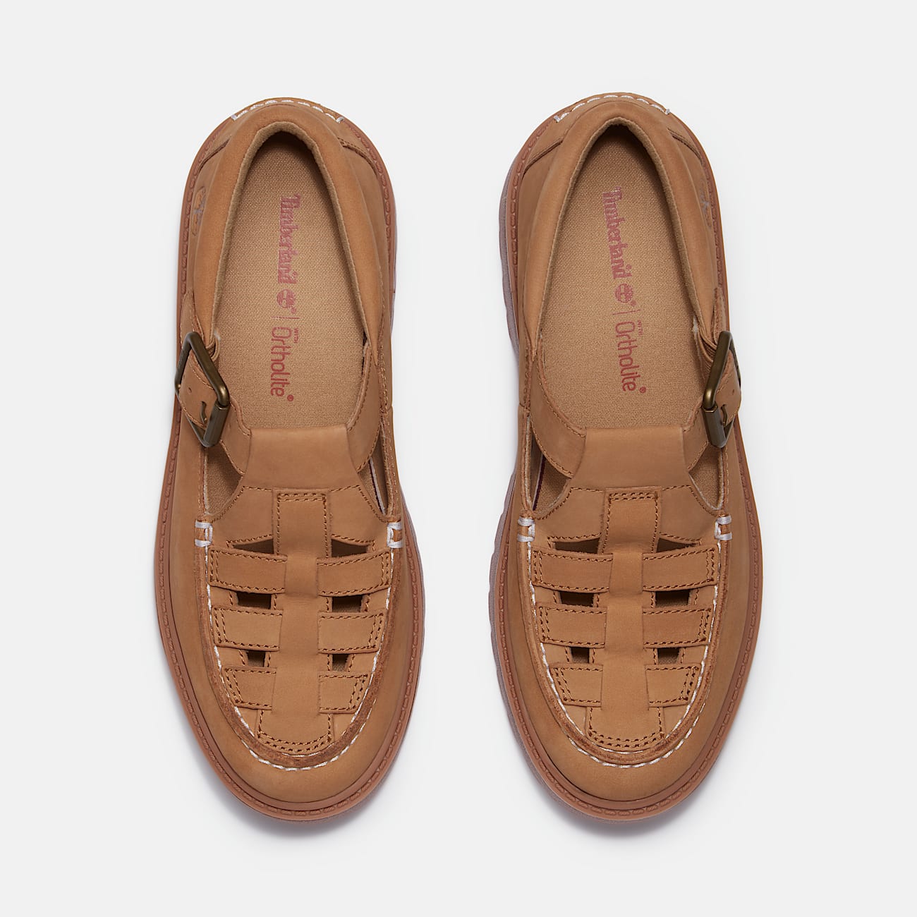 Timberland Women'S Stone Street Platform Buckle Shoe Medium Beige Nubuck