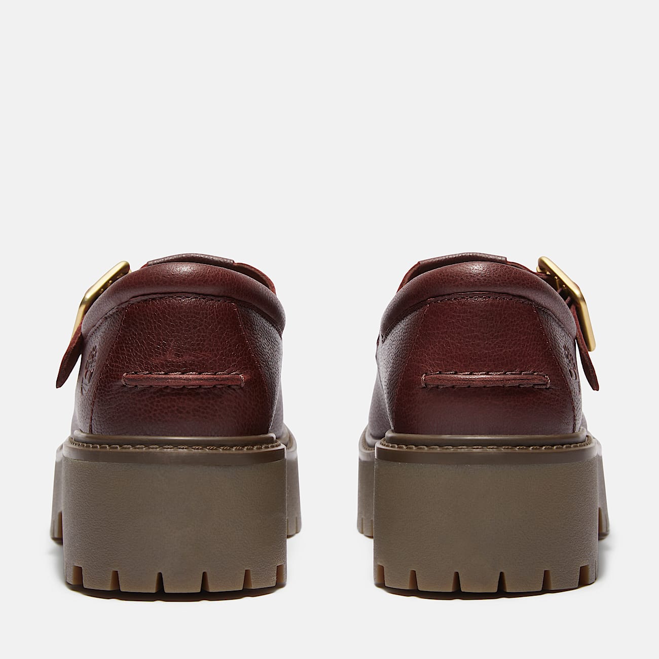 Timberland Women'S Stone Street Platform Buckle Shoe Burgundy Full-Grain