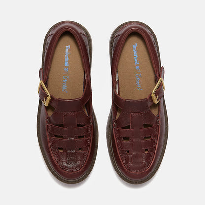 Timberland Women'S Stone Street Platform Buckle Shoe Burgundy Full-Grain