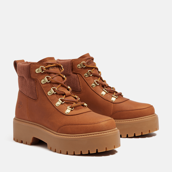 Timberland Stone Street Platform Hiker Boot Rust Nubuck Women'S