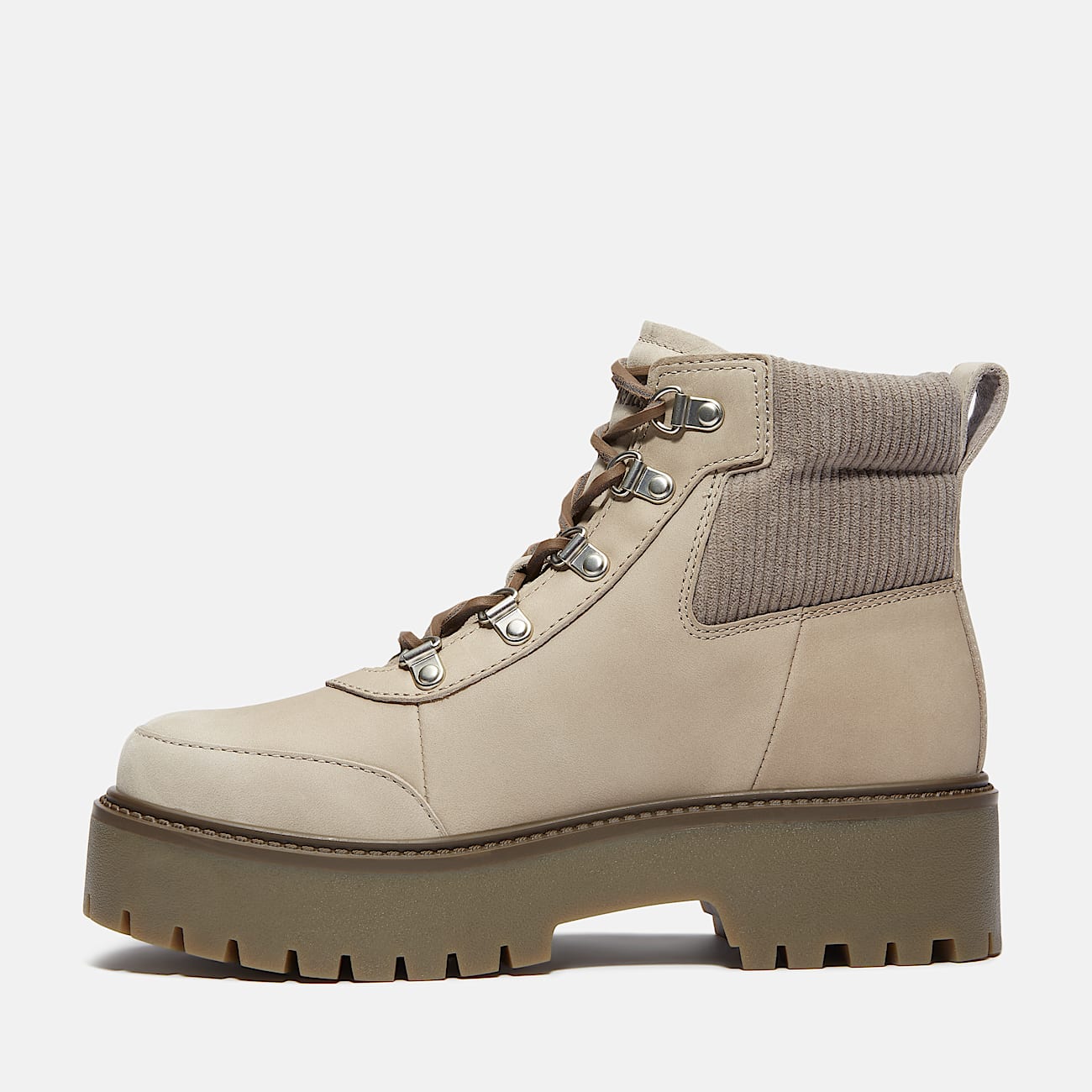 Timberland Women'S Stone Street Platform Hiker Boot Medium Grey Nubuck