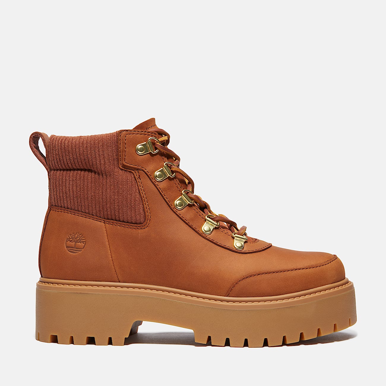 Timberland Women'S Stone Street Platform Hiker Boot Rust Nubuck