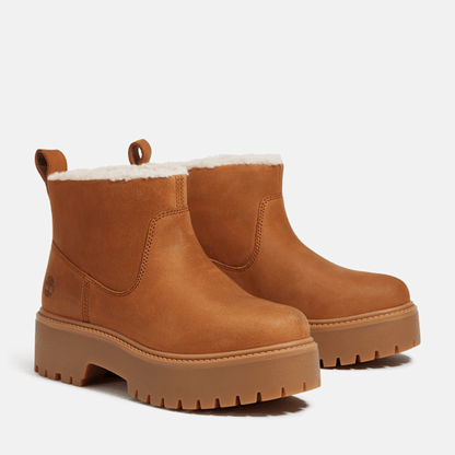Timberland Stone Street Warm-Lined Platform Boot Rust Nubuck Women'S