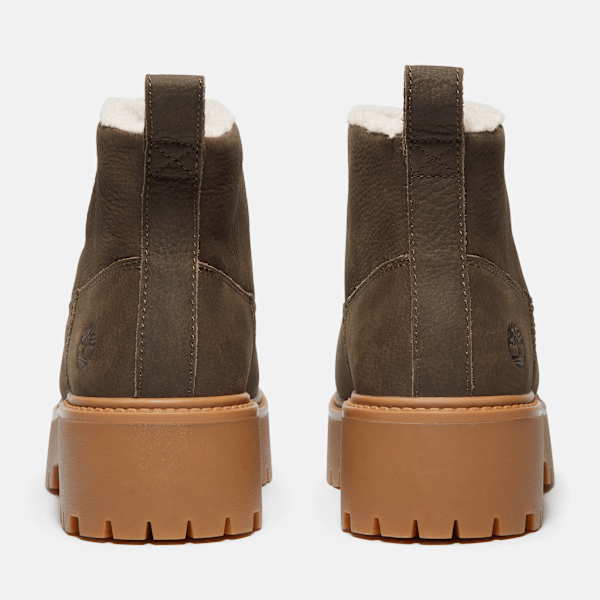 Timberland Stone Street Warm-Lined Platform Boot Dark Brown Full-Grain Women'S