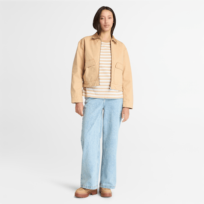 Timberland Strafford Washed Canvas Jacket Light Wheat Women'S
