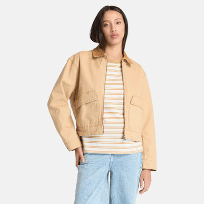 Timberland Strafford Washed Canvas Jacket Light Wheat Women'S