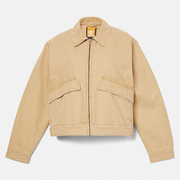 Timberland Strafford Washed Canvas Jacket Light Wheat Women'S