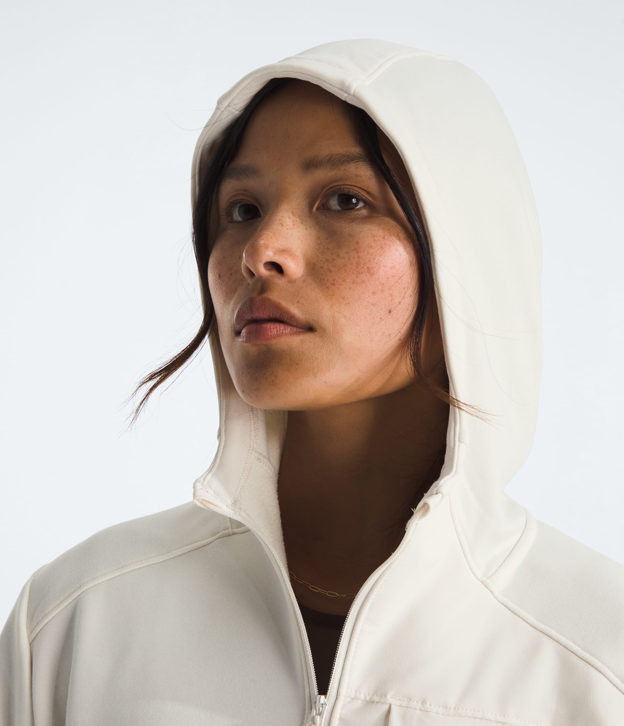 The North Face Women’s TNF™ Performance Fleece Full-Zip Hoodie White Dune