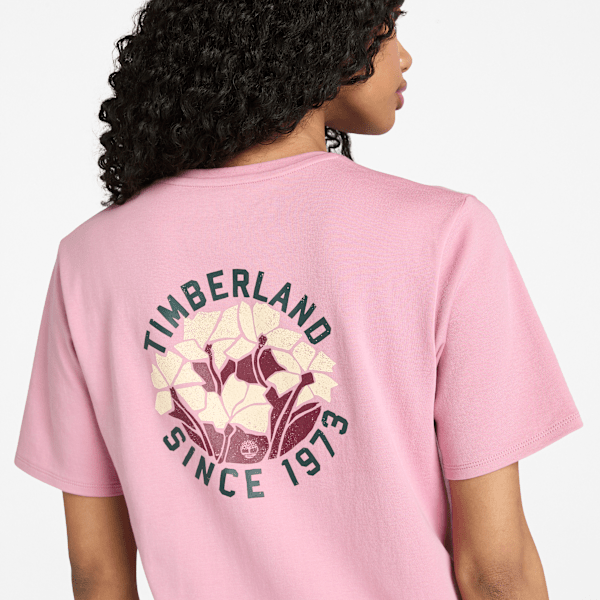 Timberland Timberfresh Floral Graphic Short-Sleeve T-Shirt Dusty Rose Women'S