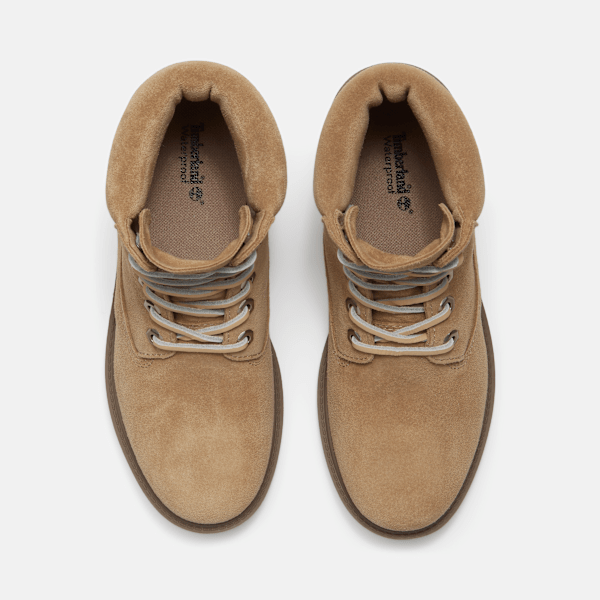Timberland 6-Inch Waterproof Boot Beige Suede Women'S