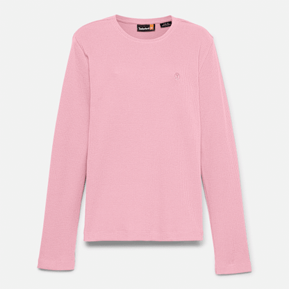 Timberland Long-Sleeve Waffle T-Shirt Dusty Rose Women'S