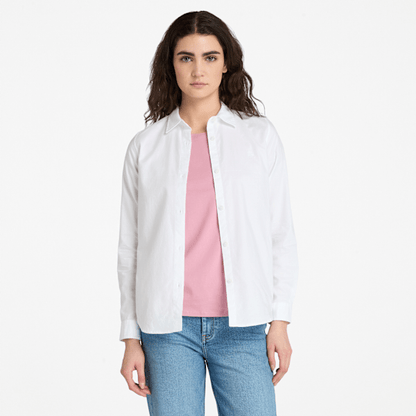 Timberland Oxford Long-Sleeve Shirt White Women'S