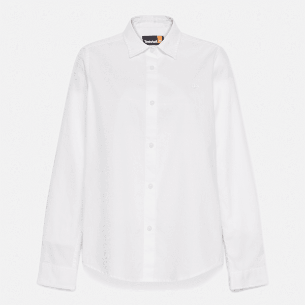 Timberland Oxford Long-Sleeve Shirt White Women'S