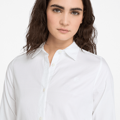 Timberland Oxford Long-Sleeve Shirt White Women'S