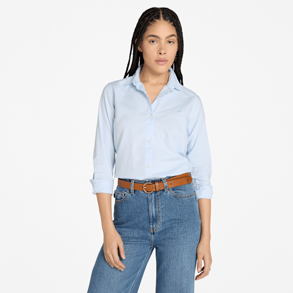 Timberland Oxford Long-Sleeve Shirt Sky Blue Women'S