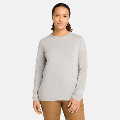 Timberland Pro Core Long-Sleeve T-Shirt Grey Heather Women'S