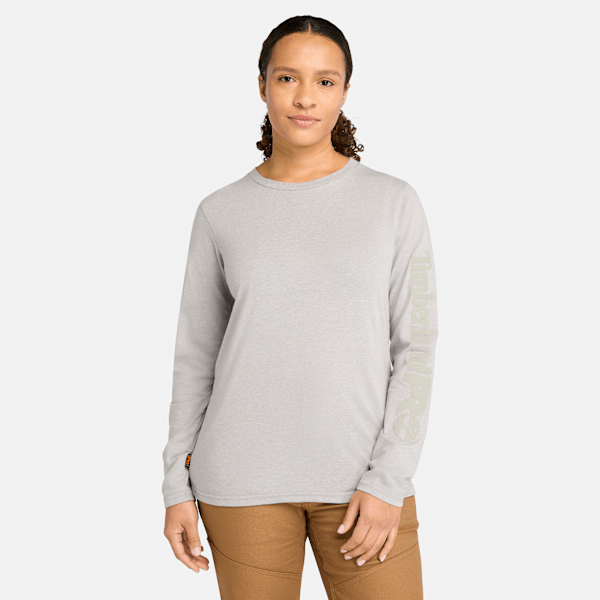 Timberland Pro Core Long-Sleeve T-Shirt Grey Heather Women'S