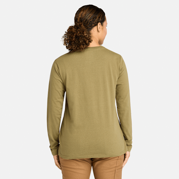 Timberland Pro Core Long-Sleeve T-Shirt Burnt Olive Women'S