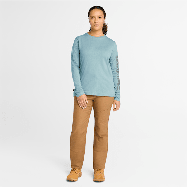 Timberland Pro Core Long-Sleeve T-Shirt Smoke Blue Women'S