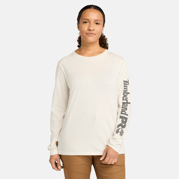 Timberland Pro Core Long-Sleeve T-Shirt Vintage White Women'S