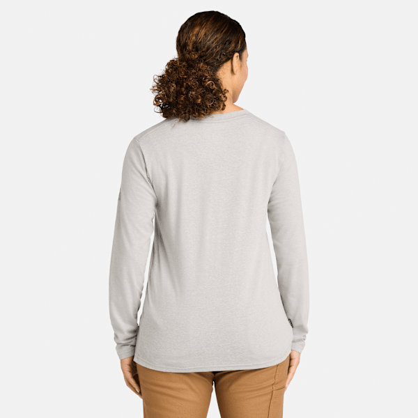 Timberland Pro Core Long-Sleeve T-Shirt Grey Heather Women'S