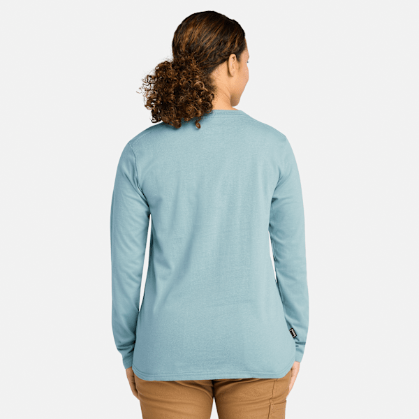 Timberland Pro Core Long-Sleeve T-Shirt Smoke Blue Women'S