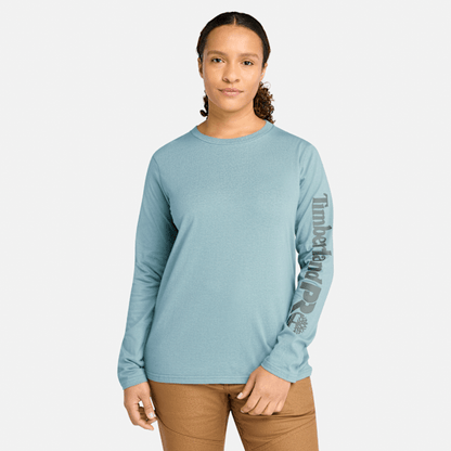 Timberland Pro Core Long-Sleeve T-Shirt Smoke Blue Women'S