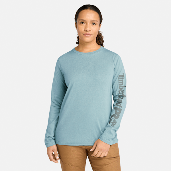 Timberland Pro Core Long-Sleeve T-Shirt Smoke Blue Women'S